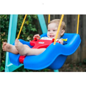 Elmmart Little Tikes Snug 'n Secure Blue Swing with Adjustable Straps