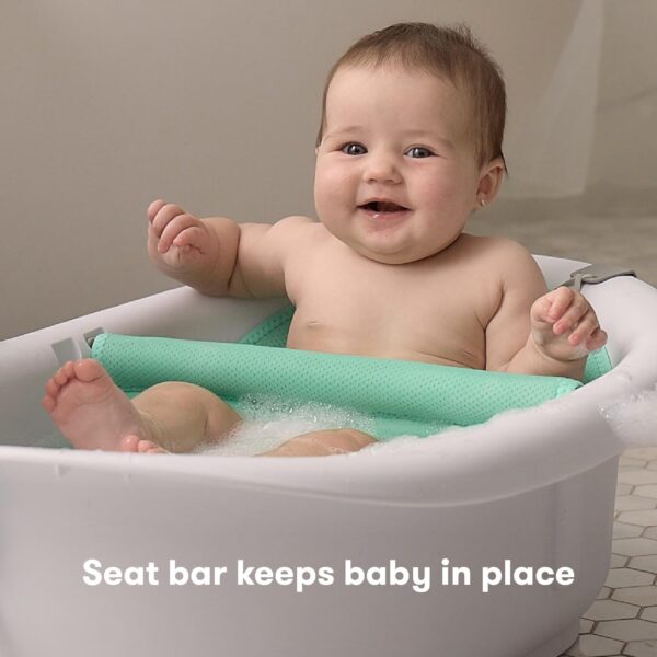 Elm mart Frida Baby 4-in-1 Grow-with-Me Baby Bathtub, Baby Tub for Newborns to Toddler with Removable Bath Seat & Backrest for Bath Support in Tub