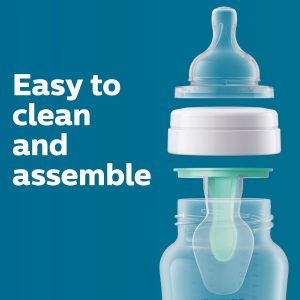 Elm mart Philips Avent Anti-colic Baby Bottle with AirFree Vent, 9oz, 4pk, Clear, SCY703/04