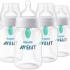 Elm mart Philips Avent Anti-colic Baby Bottle with AirFree Vent, 9oz, 4pk, Clear, SCY703/04