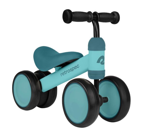 elmmart Retrospec Cricket Baby Walker Balance Bike with 4 Wheels for Ages 12-24 Months - Toddler Bicycle Toy for 1 Year Old’s