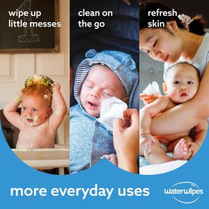 elm mart WaterWipes Plastic-Free Original-baby Wipes, 99.9% Water Based Wipes, Unscented & Hypoallergenic for Sensitive Skin, 60 Count (Pack of 9) Total 540 wipes