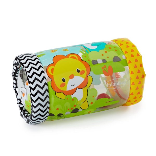 elm mart Infantino Jungle Peek & Roll - Encourages Crawling, Inflatable Activity Toy with Bouncing Balls Inside