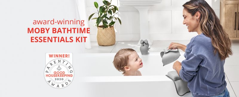 Elm mart Skip Hop Moby Baby Bath Essential Set, Grey