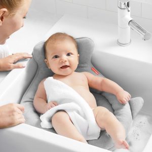 Elm mart Skip Hop Soft Sink Baby Bath Tub, Moby, Grey