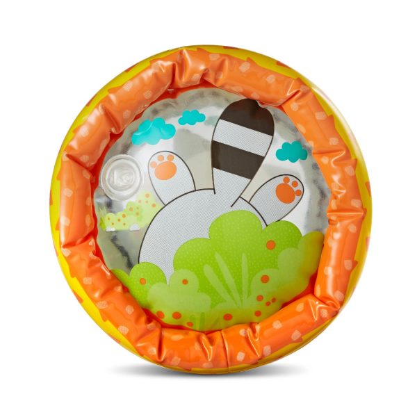 elm mart Infantino Jungle Peek & Roll - Encourages Crawling, Inflatable Activity Toy with Bouncing Balls Inside