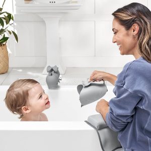 Elm mart Skip Hop Baby Bath Rinse Cup, Moby Tear-free Waterfall Rinser, Grey