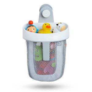 Elm Mart Munchkin® Super Scoop™ Hanging Bath Toy Storage with Quick Drying Mesh, Grey