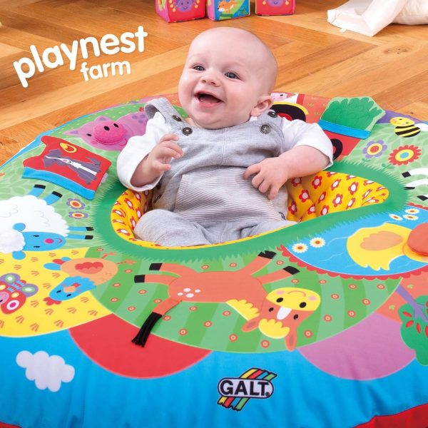 Elm mart Galt Toys, Playnest - Farm, Baby Activity Center & Floor Seat, Ages 0 Months Plus