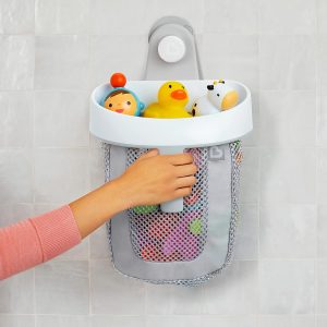 Elm Mart Munchkin® Super Scoop™ Hanging Bath Toy Storage with Quick Drying Mesh, Grey