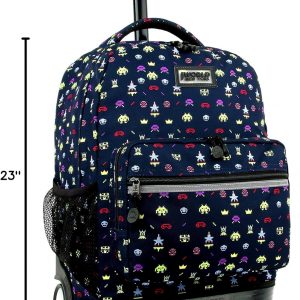 Elm Mart J World New York Sunrise Kids Rolling Backpack for Girls Boys Teen. Roller Bookbag with Wheels, Game, 18"