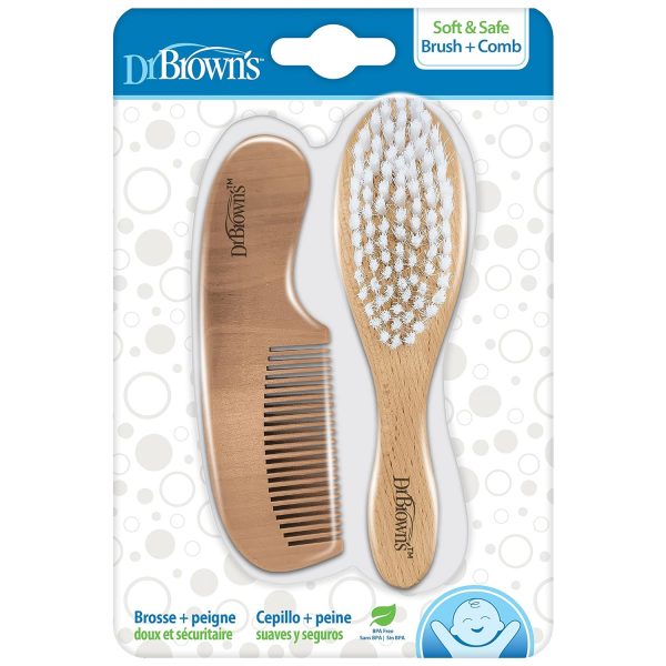 Elm mart Dr. Brown's Soft and Safe Baby Brush & Comb