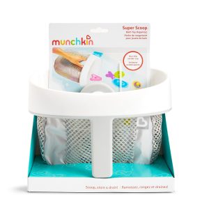 Elm Mart Munchkin® Super Scoop™ Hanging Bath Toy Storage with Quick Drying Mesh, Grey