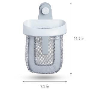 Elm Mart Munchkin® Super Scoop™ Hanging Bath Toy Storage with Quick Drying Mesh, Grey