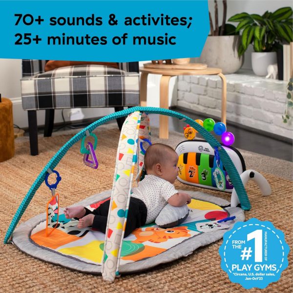 Elm mart Baby Einstein 4-in-1 Kickin' Tunes Music and Language Play Gym and Piano Tummy Time Activity Mat