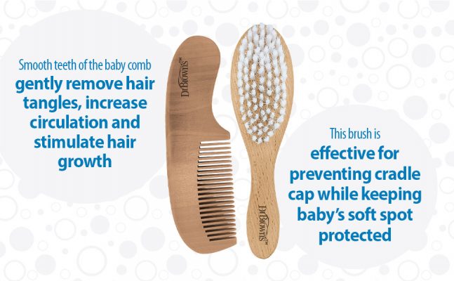 Elm mart Dr. Brown's Soft and Safe Baby Brush & Comb