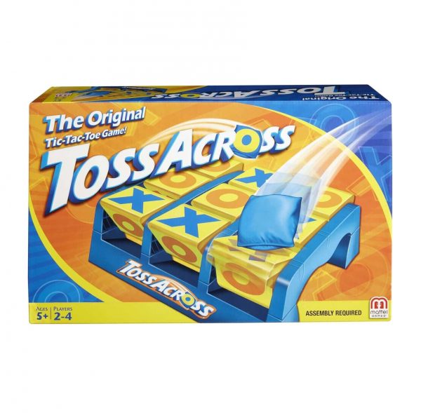 Elm mart Mattel Games Toss Across Kids Outdoor Game, Bean Bag Toss for Camping and Family Night, Get Three-in-a-Row for 2-4 Players