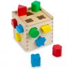 Elm Mart Melissa & Doug Shape Sorting Cube - Classic Wooden Toy With 12 Shapes