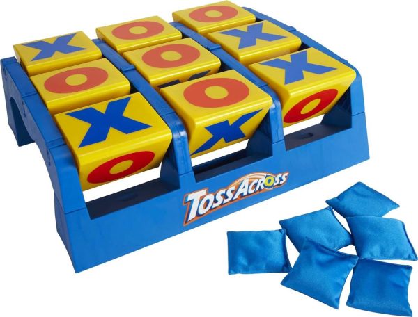 Elm mart Mattel Games Toss Across Kids Outdoor Game, Bean Bag Toss for Camping and Family Night, Get Three-in-a-Row for 2-4 Players