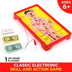 Elm Mart Operation Electronic Board Game, Family Games for Kids Ages 6+, Kids Board Games for 1+ Players, Funny Games for Kids, Kids Gifts