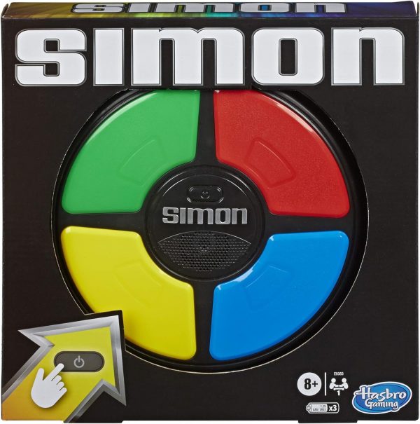 Elm Mart Hasbro Gaming Simon Handheld Electronic Memory Game With Lights and Sounds for Kids Ages 8 and Up