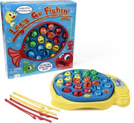 Elmmart Let's Go Fishin' Game by Pressman - The Original Fast-Action Fishing Game!, 1-4 players