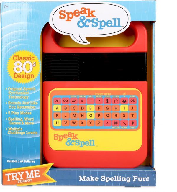 Elm Mart Speak & Spell Electronic Game - Educational Learning Toy, Spelling Games, 80s Retro Handheld Arcade, Autism Toys, Activity for Boys, Girls, Toddler, Ages 7+