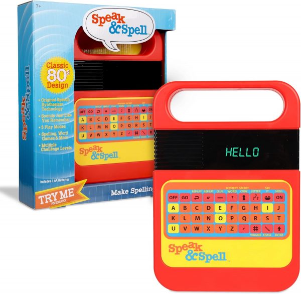 Elm Mart Speak & Spell Electronic Game - Educational Learning Toy, Spelling Games, 80s Retro Handheld Arcade, Autism Toys, Activity for Boys, Girls, Toddler, Ages 7+