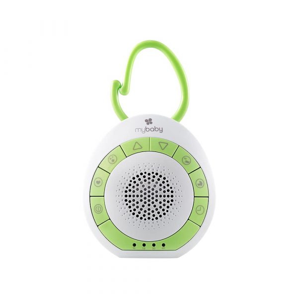 Elm Mart MyBaby Baby Sound Machine, White Noise Sound Machine for Baby, Travel and Nursery. 4 Soothing Sounds, Integrated Clip, Small and Lightweight. Great for Baby Registry Searches