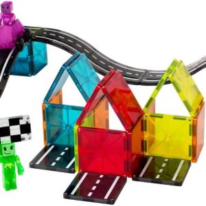 Elm Mart MAGNA-TILES Downhill Duo 40-Piece Magnetic Construction Set, The Original Magnetic Building Brand