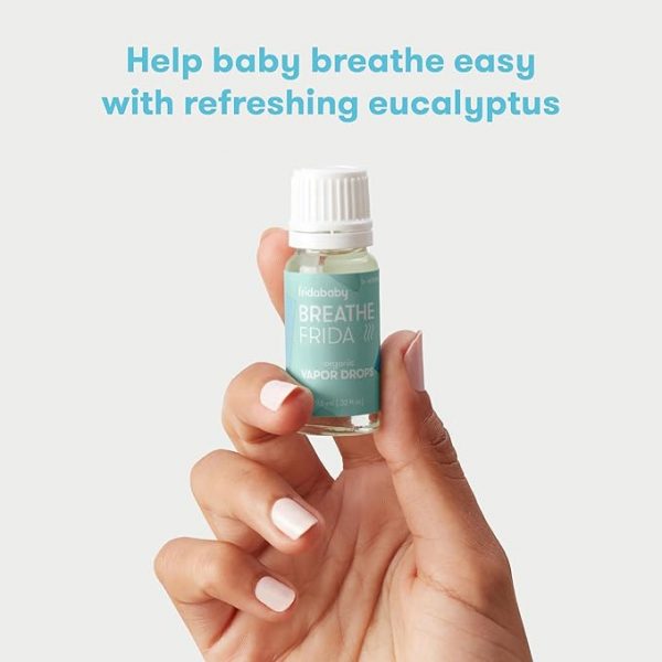 Elm Mart Frida Baby Breathefrida Vapor Bath Drops, Baby Congestion Relief with Eucalyptus Essential Oil for Humidifier, Aromatherapy Oil Help Baby Breathe Easy