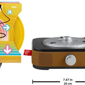 Elm mart Fisher-Price Musical Toy, Rockin’ Record Player for Preschool Pretend Play for Kids Ages 3+ Year