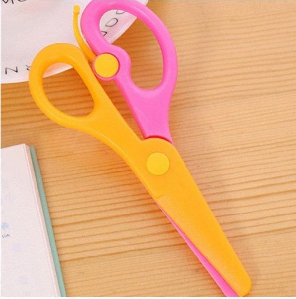 4pcs Plastic Safety Scissors, Toddler Safety Scissors Kids Plastic Scissors Toddler Scissors for Children Art Supplies