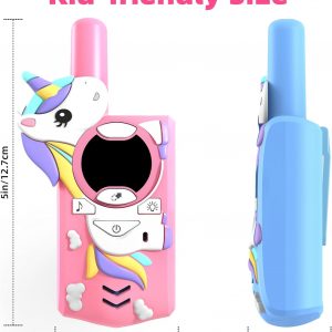 Elm Mart Unicorn Walkie Talkies for Kids,Toys Gifts for 3-9 Year Old Boys Girls Ages 5-7 Kids Walkie Talkies Outdoor Hiking 2 Way Radio Toy for 3-12 Year Old Boy Girl Halloween Birthday Gift