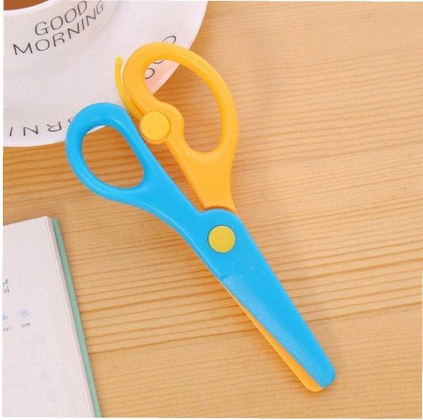 4pcs Plastic Safety Scissors, Toddler Safety Scissors Kids Plastic Scissors Toddler Scissors for Children Art Supplies