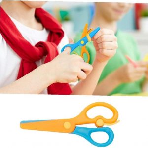 4pcs Plastic Safety Scissors, Toddler Safety Scissors Kids Plastic Scissors Toddler Scissors for Children Art Supplies