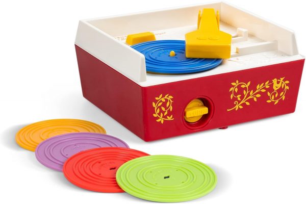 Elm Mart Fisher Price Classics - Record Player - Retro, Tactile Interactive Retro Toy for Kids, Girls, Boys, Toddlers, Baby, Preeschooler, Unisex 18 Months +