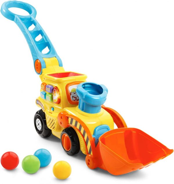 Elm Mart VTech Pop-a-Balls Push & Pop Bulldozer, Yellow