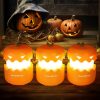 Elm Mart EverBrite 3-Pack Halloween Pumpkin Lantern, Collapsible Jack O Lantern Pumpkins with Lanyard, Halloween Party Favors for Kids, Light up Pumpkin Outdoor for Halloween Party Decoration