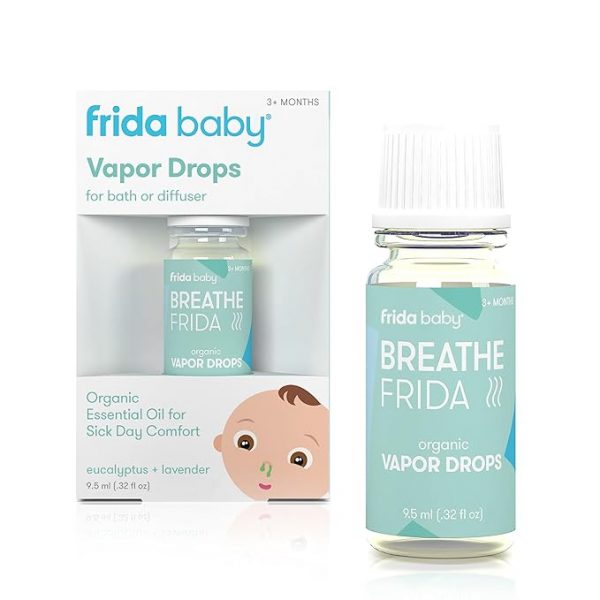 Elm Mart Frida Baby Breathefrida Vapor Bath Drops, Baby Congestion Relief with Eucalyptus Essential Oil for Humidifier, Aromatherapy Oil Help Baby Breathe Easy