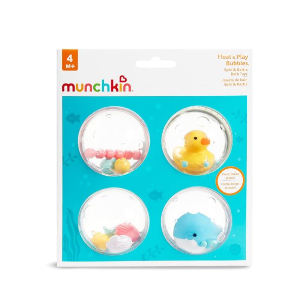 Elm mart Munchkin® Float & Play Bubbles™ Baby and Toddler Bath Toy, 4 Count