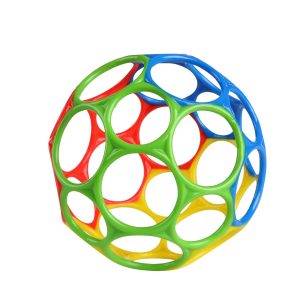 Elm Mart Bright Starts Oball Easy Grasp Classic Ball BPA-Free Infant Toy in Red, Yellow, Green, Blue, Age Newborn and up, 4 Inches