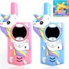 Elm Mart Unicorn Walkie Talkies for Kids,Toys Gifts for 3-9 Year Old Boys Girls Ages 5-7 Kids Walkie Talkies Outdoor Hiking 2 Way Radio Toy for 3-12 Year Old Boy Girl Halloween Birthday Gift