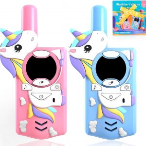 Elm Mart Unicorn Walkie Talkies for Kids,Toys Gifts for 3-9 Year Old Boys Girls Ages 5-7 Kids Walkie Talkies Outdoor Hiking 2 Way Radio Toy for 3-12 Year Old Boy Girl Halloween Birthday Gift