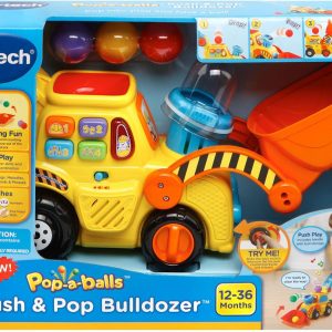 Elm Mart VTech Pop-a-Balls Push & Pop Bulldozer, Yellow