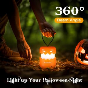 Elm Mart EverBrite 3-Pack Halloween Pumpkin Lantern, Collapsible Jack O Lantern Pumpkins with Lanyard, Halloween Party Favors for Kids, Light up Pumpkin Outdoor for Halloween Party Decoration