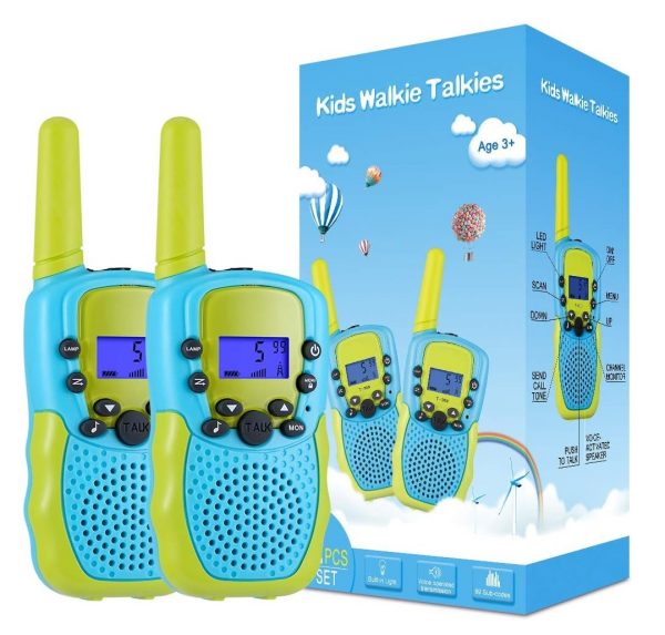 Elm Mart Selieve Toys for 3-12 Year Old Boys Girls, Easter Basket Stuffers, Walkie Talkies for Kids 22 Channels 2 Way Radio Toy with Backlit LCD Flashlight, 3 Miles Range for Outside, Camping, Hiking