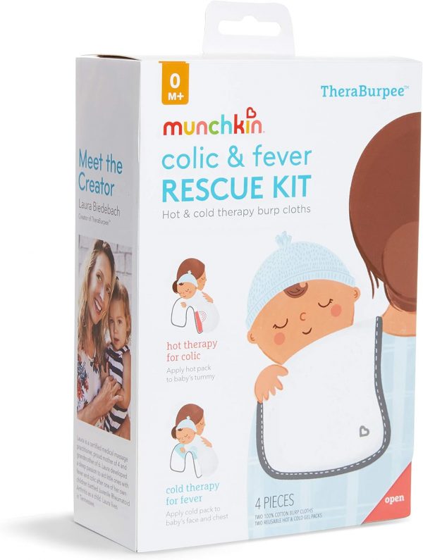 Elm Mart Munchkin® TheraBurpee Colic & Fever Rescue Kit with Hot & Cold Therapy Burp Cloths