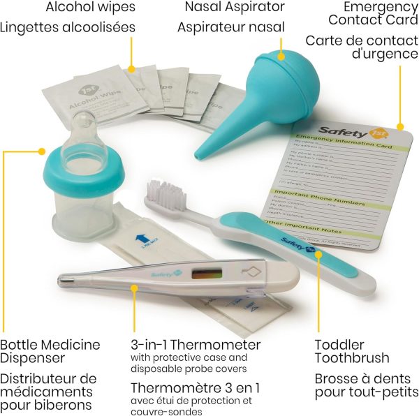 Elm Mart Safety 1st Deluxe 25-Piece Baby Healthcare and Grooming Kit (Arctic Blue)