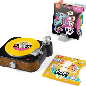 Elm mart Fisher-Price Musical Toy, Rockin’ Record Player for Preschool Pretend Play for Kids Ages 3+ Year